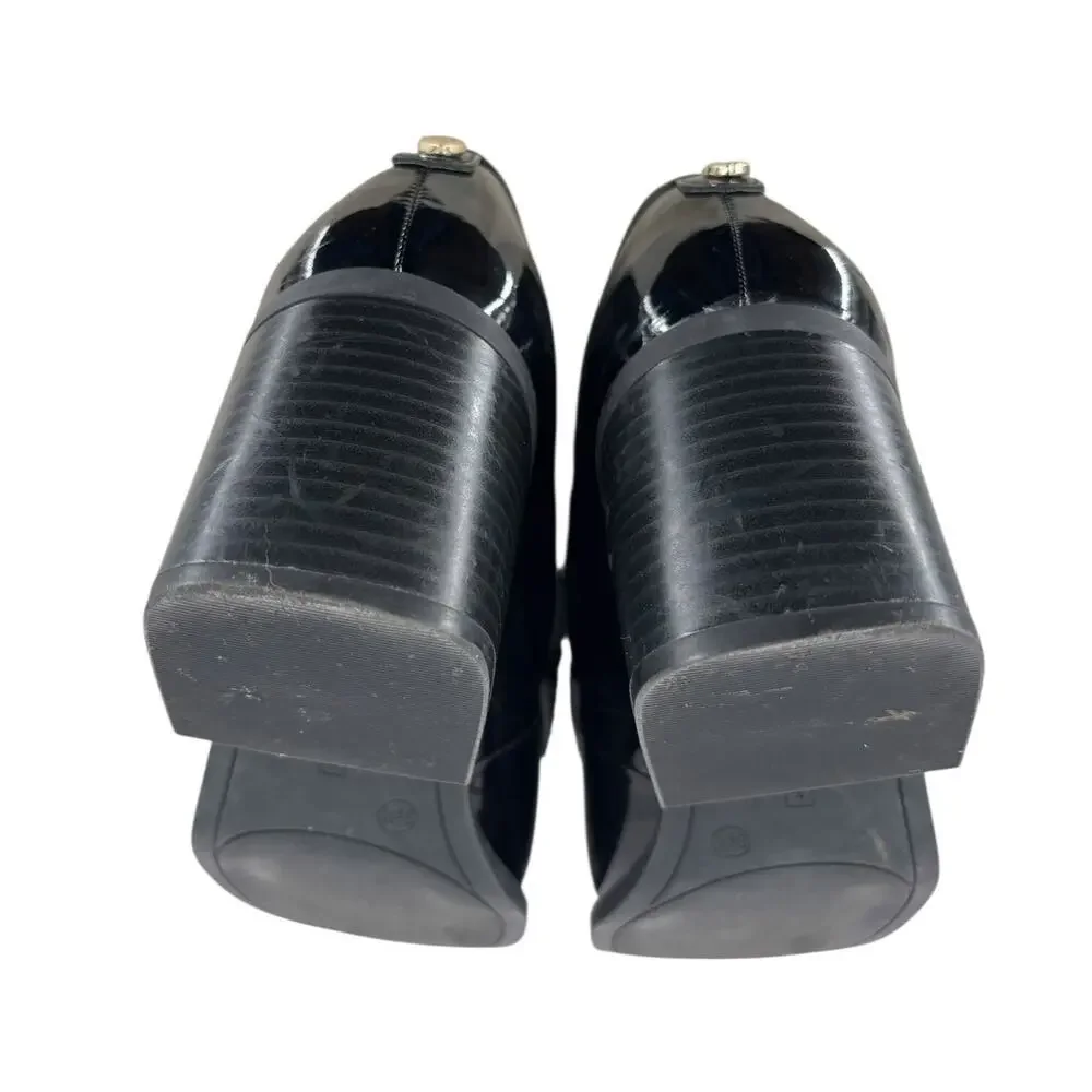 Marc Fisher Kchris Loafer Womens Size 9.5 Black Patent Block Heel